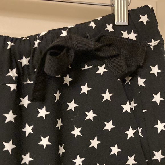 J Crew Print Pants, elastic waist with ribbon tie, size 4 - Picture 3 of 7